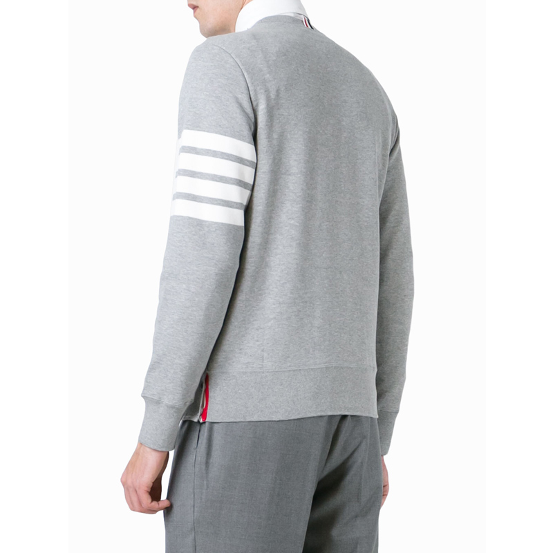 thombrowne四条杠,thombrownelogo 【19秋冬新款】thom browne/thom browne 男士灰色经典四条杠运动衫