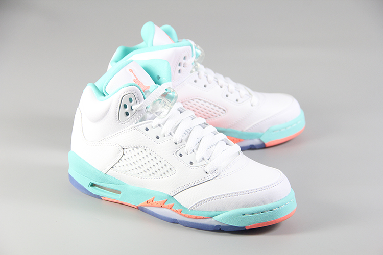 19秋冬 女款 aj5 小清新 糖果 nike air jordan 5 light aqua 篮球鞋