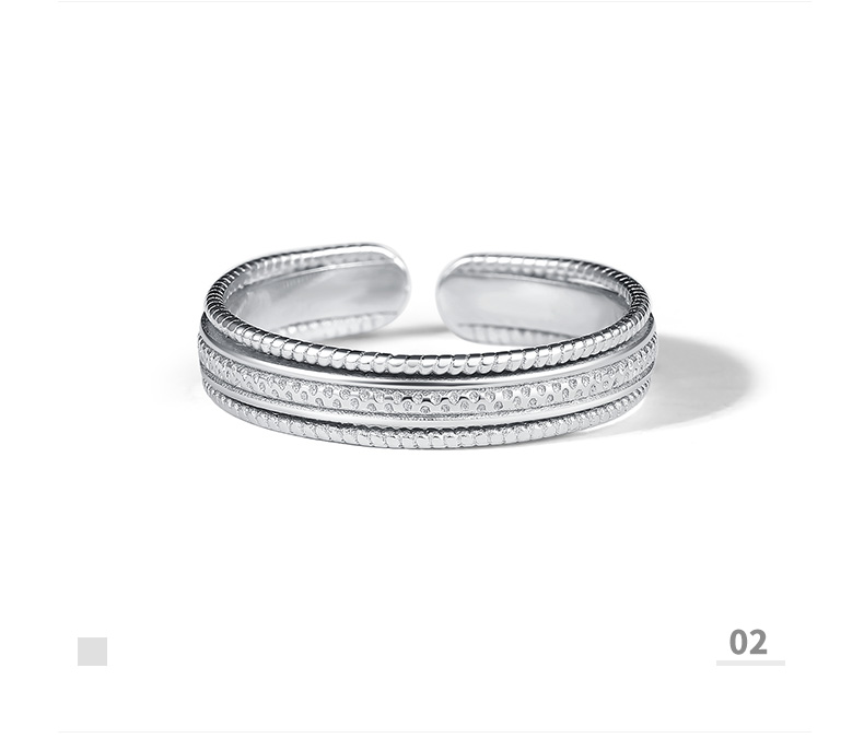 chow tai seng/周大生s925银戒指正品新款个性时尚戒圈女滚珠指环送礼