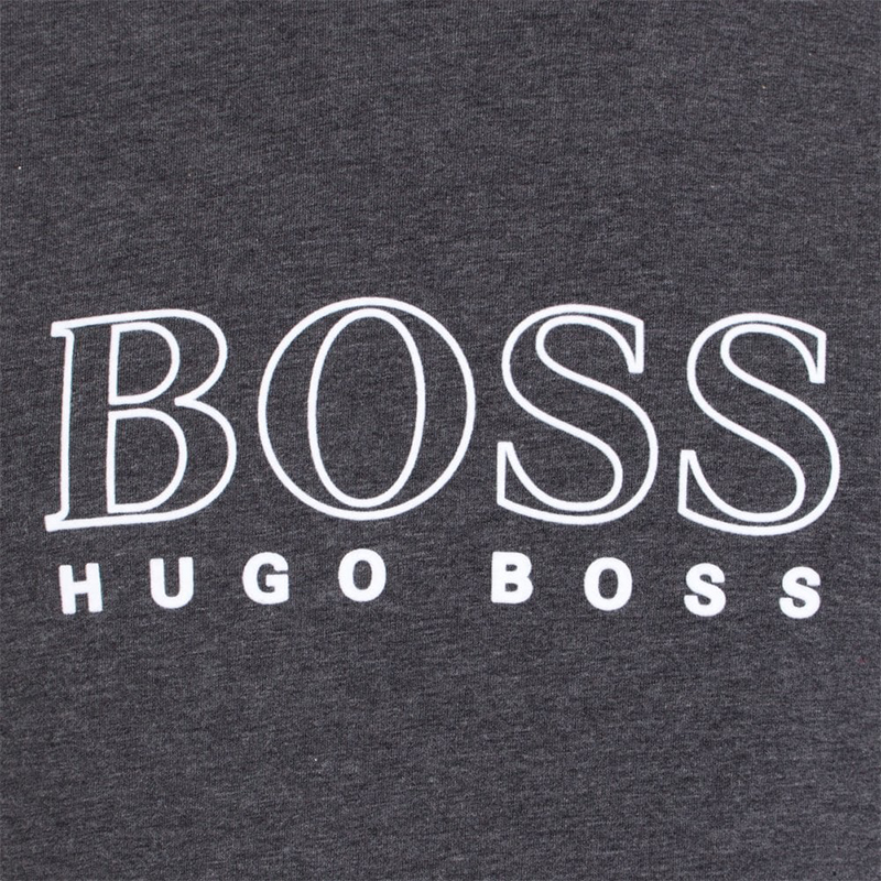 hugo boss/雨果博斯男装 字母logo印花 男士灰色棉质时尚圆领短袖t恤