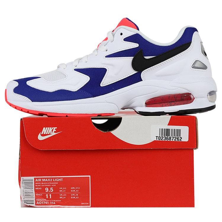 耐克nike 2019春夏 男 air max2 light气垫缓震运动休闲板鞋潮流老爹