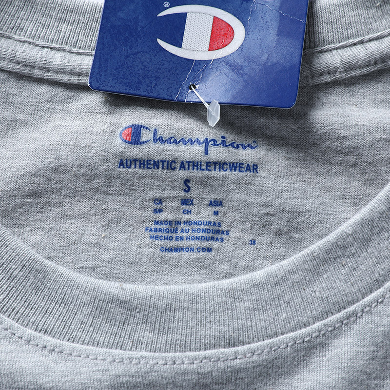 champion 冠军2020春夏情侣款 草写经典logo休闲圆领短袖t恤男女通用