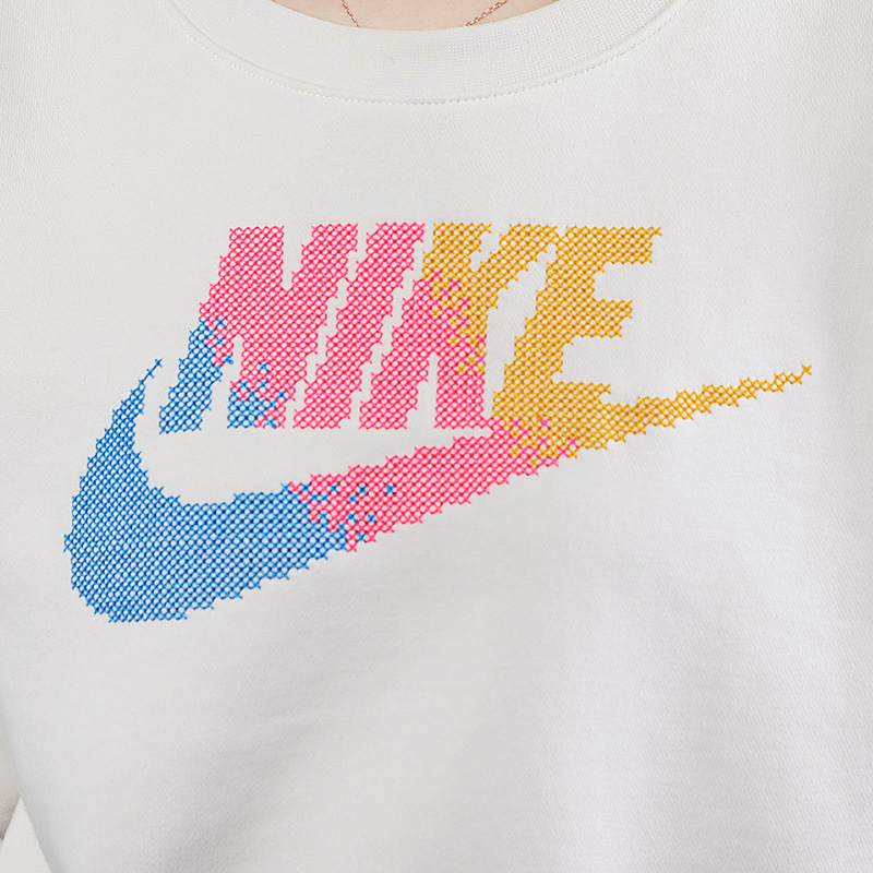 耐克nike 2019 女 nsw ftr fem crew flc经典彩色大logo休闲运动潮流