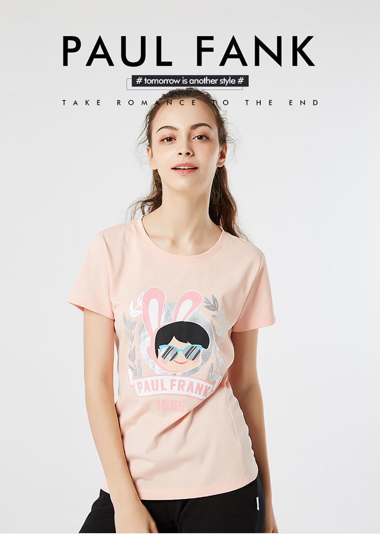 paul frank 大嘴猴t恤女t恤女短袖 paulfrank 2019春夏 pfhte192458w