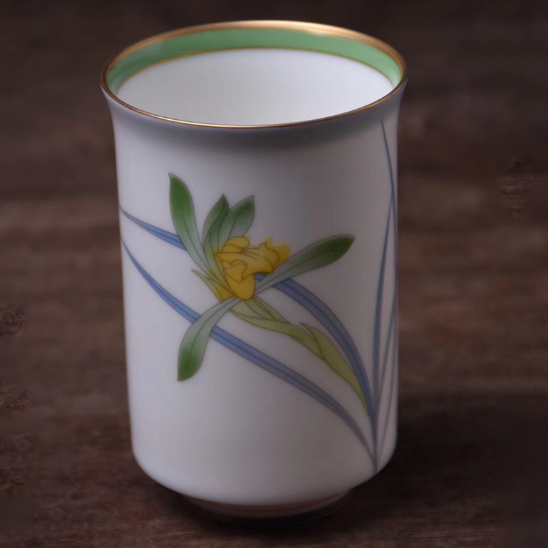 geichie/艺智绘 日本昭和时期香兰社描金花卉品茗杯主人杯茶杯茶具