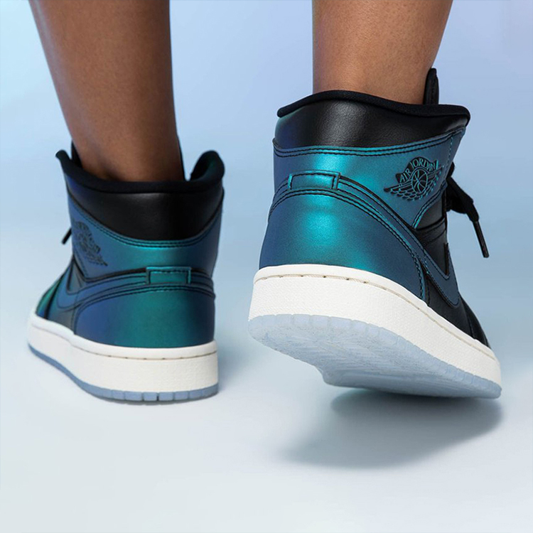 nike/耐克 19秋冬 情侣款 aj1 绿松石 黑色 变色龙 nike air jordan 1