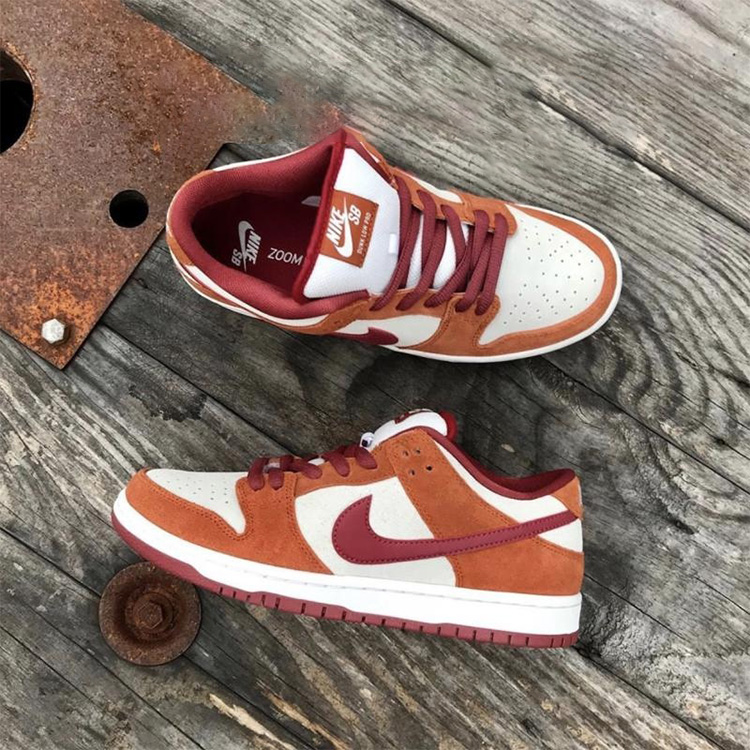 nike/耐克 19春夏 情侣款 棕色 红钩 低帮 篮球鞋 nike sb dunk low