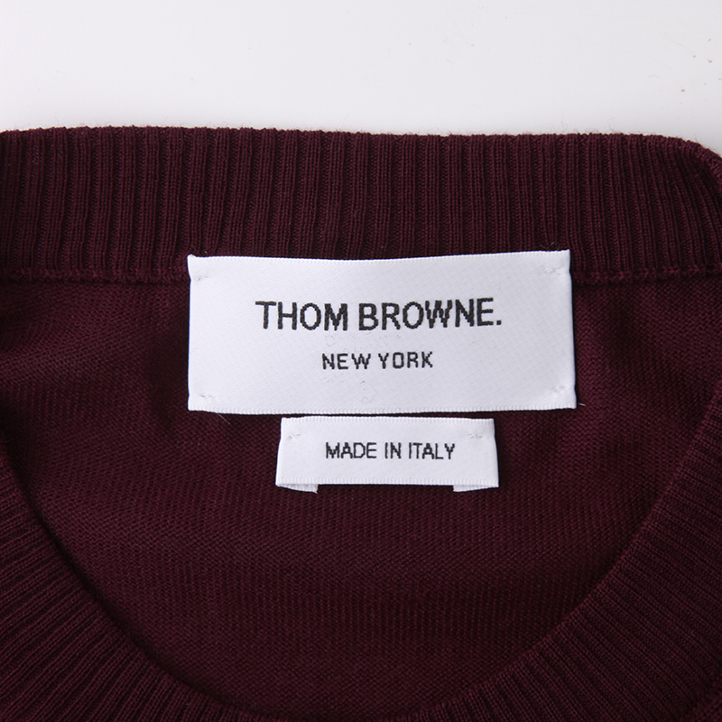 thom browne/thom browne 19秋冬 条纹圆领长袖男士针织衫/毛衣 mk