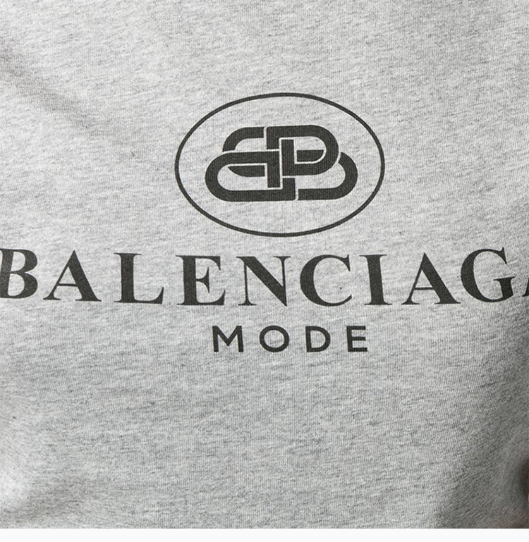 balenciaga/巴黎世家 19秋冬 太阳灰棉质logo图案时尚修身显瘦 女士