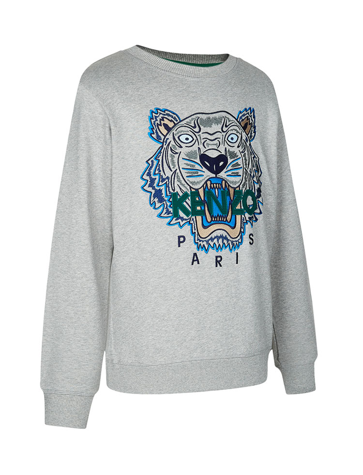 19秋冬 kenzo/高田贤三 男士棉质虎头图案男卫衣 f965sw0014xa
