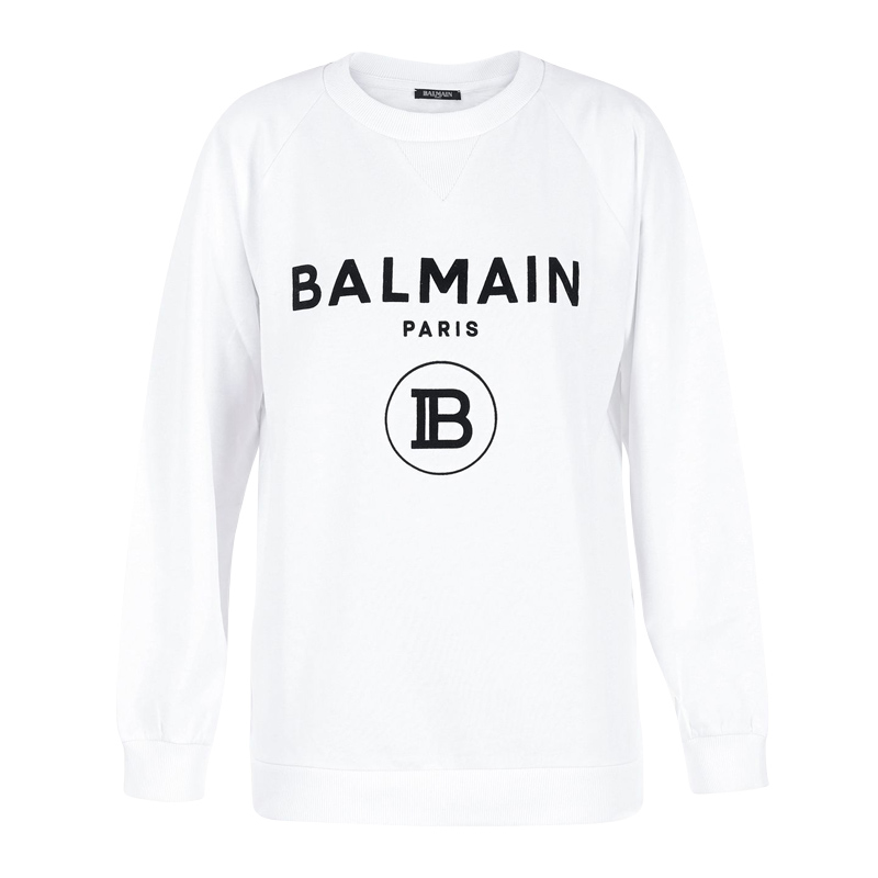 【19秋冬新款】balmain/巴尔曼 女士logo卫衣 sf13602 j163 eab/ gab