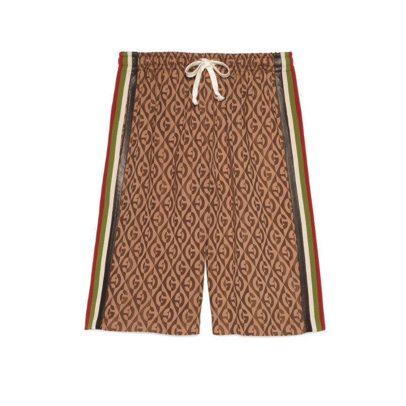 gucci裤子真假辨别,gucci裤子鉴定 【包税】gucci/古驰 19早秋男士新款g图案菱形短裤裤装休闲裤 595521