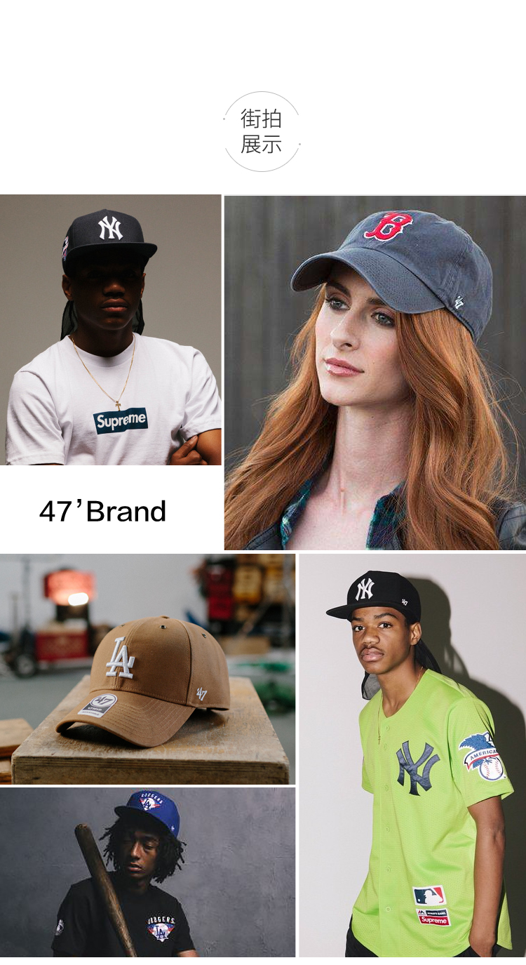 【包邮包税】47 brand/47 brand mlb联名男女同款情侣棒球帽k-rgw08