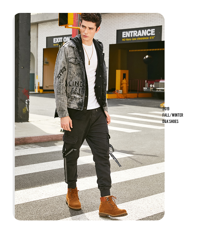 【19秋冬】dk ugg/dk ugg 男士短靴 19新款时尚牛反绒男士马丁靴dk509