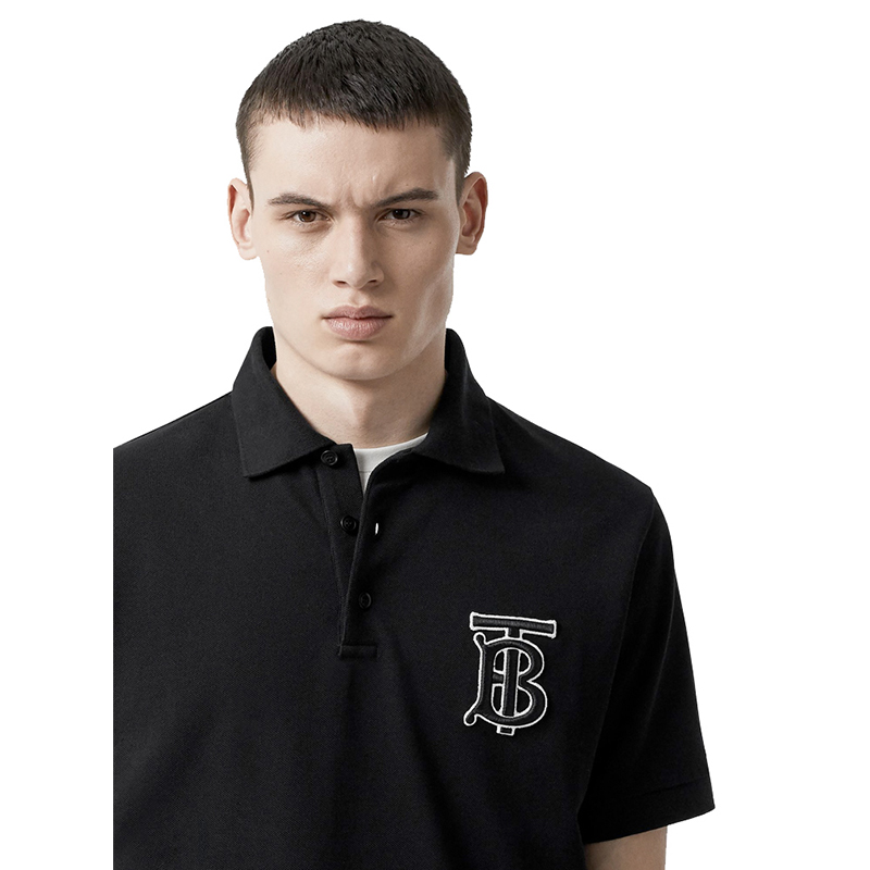 burberry/博柏利19秋冬tb图案棉质男士短polo