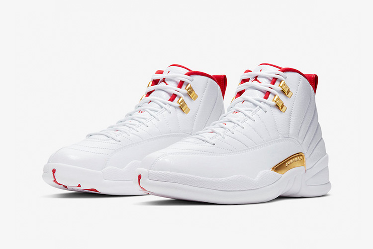 nike/耐克 19秋冬 情侣款 aj12 白红图腾 篮球世界杯 篮球鞋 nike air