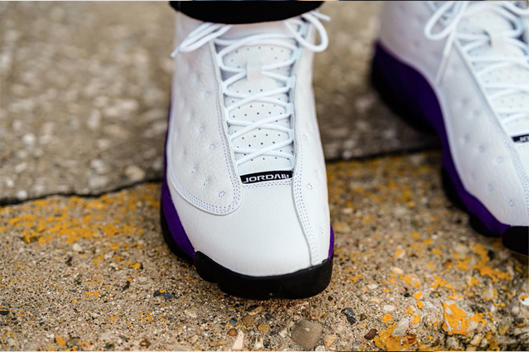 nike/耐克 19秋冬 情侣款 aj13 白紫 紫金湖人 nike air jordan 13