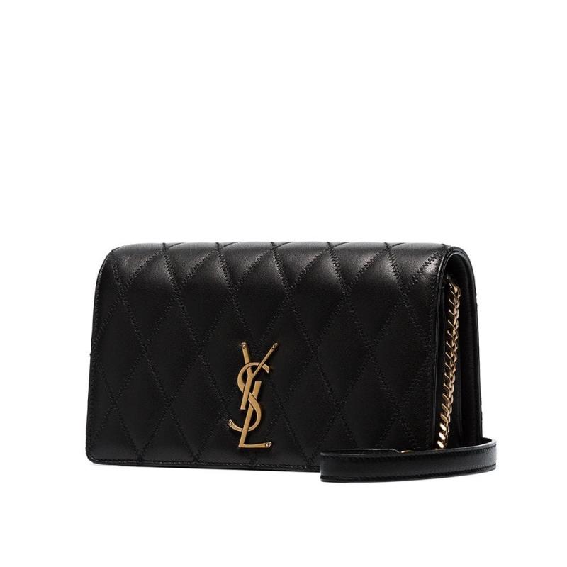 saint laurent paris/slp 圣罗兰 2019秋冬 女士 黑色格纹 经典金色y
