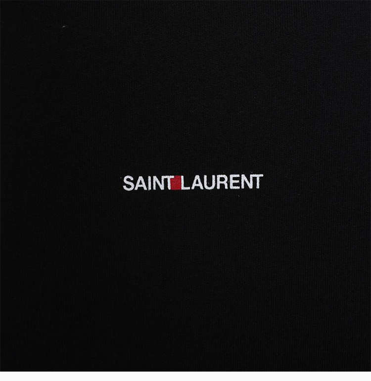 saint laurent paris/圣罗兰 19秋冬 女士黑色棉质logo图案时尚修身