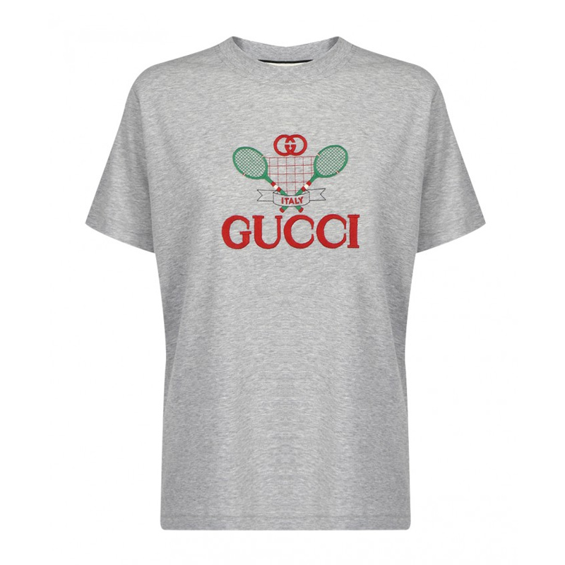 【19秋冬新款】gucci/古驰 女士球拍图案灰色短袖t恤 580762/xjbhp