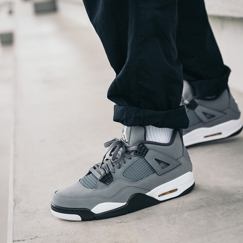 air jordan 4 cool grey aj4酷灰麂皮 灰老鼠308497-007男女篮球鞋