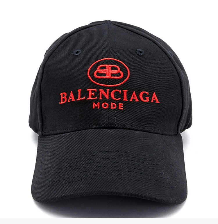 balenciaga巴黎世家女士黑色双blogo棒球帽帽子579172310b21074