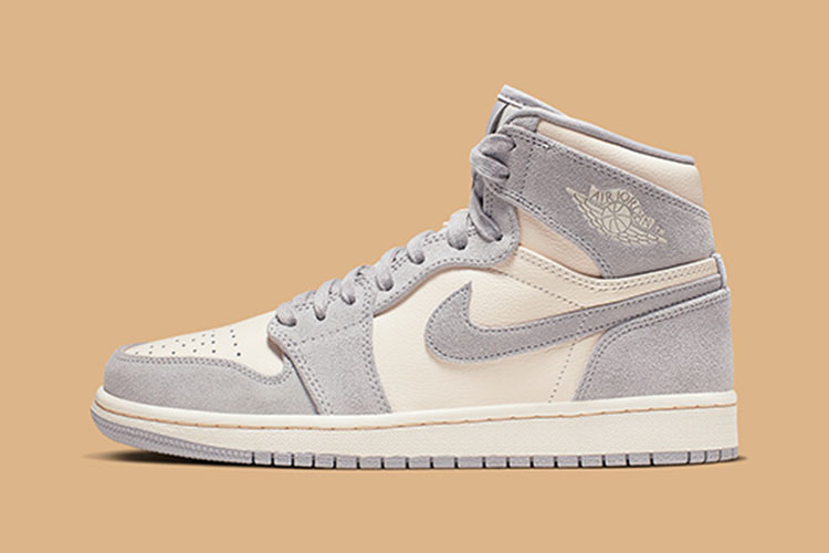 nike 耐克 女款aj1高帮香芋紫灰色nike air jordan 1 og篮球鞋ah7389