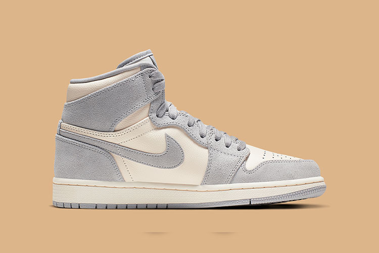 nike 耐克 女款aj1高帮香芋紫灰色nike air jordan 1 og篮球鞋ah7389
