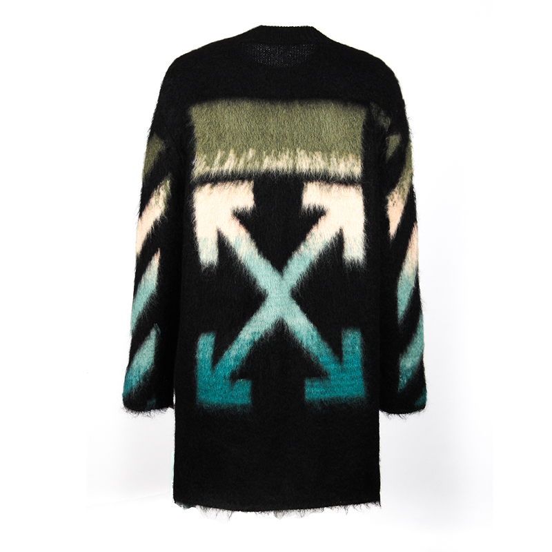 off-white/off-white 【19秋冬】 后背箭头logo 黑色女士针织衫/毛衣