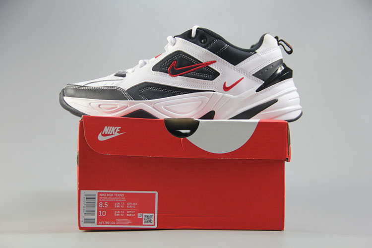 nike 耐克 男款黑红复古nike m2k tekno 老爹鞋av4789-104