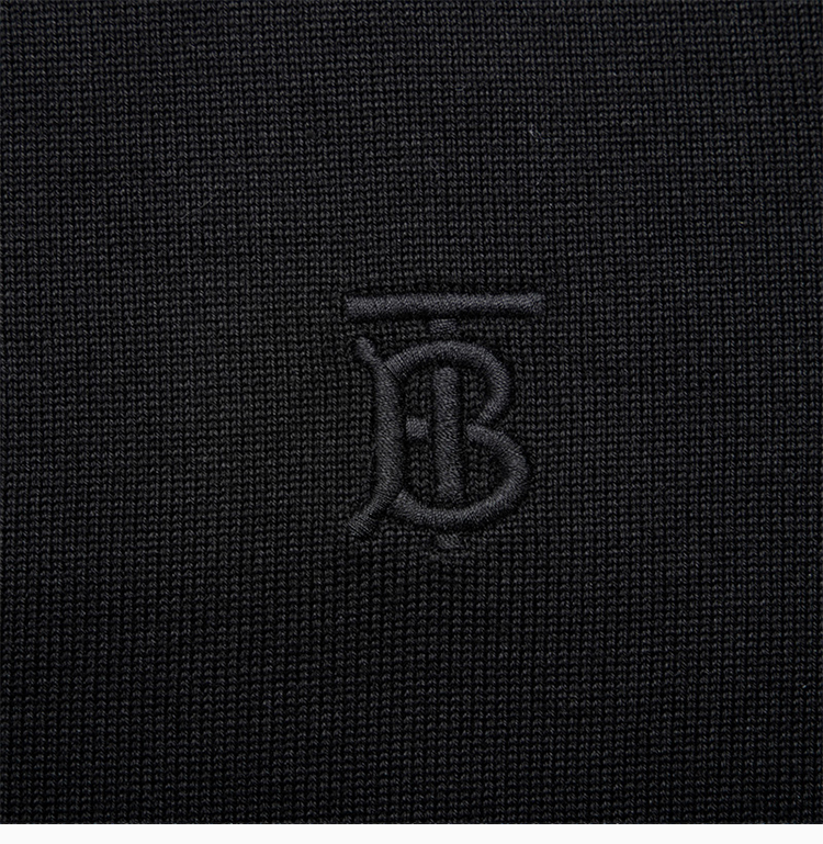 burberry/博柏利 19秋冬 男士棉质经典logo刺绣翻领休闲商务短袖上衣