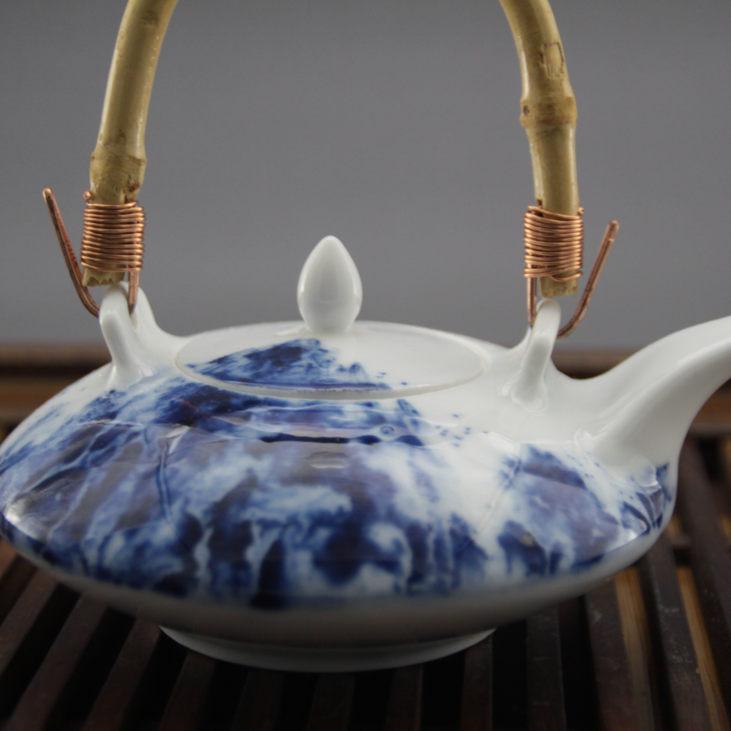 【chayi茶绎 茶具】茶绎 景德镇手绘青花瓷茶壶 安徽