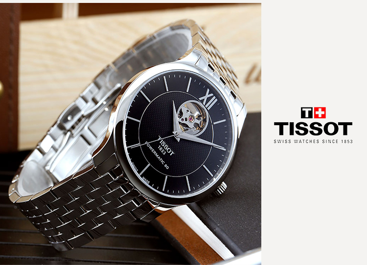 tissot/天梭俊雅系列男士自动机械t063.907.11.058.00