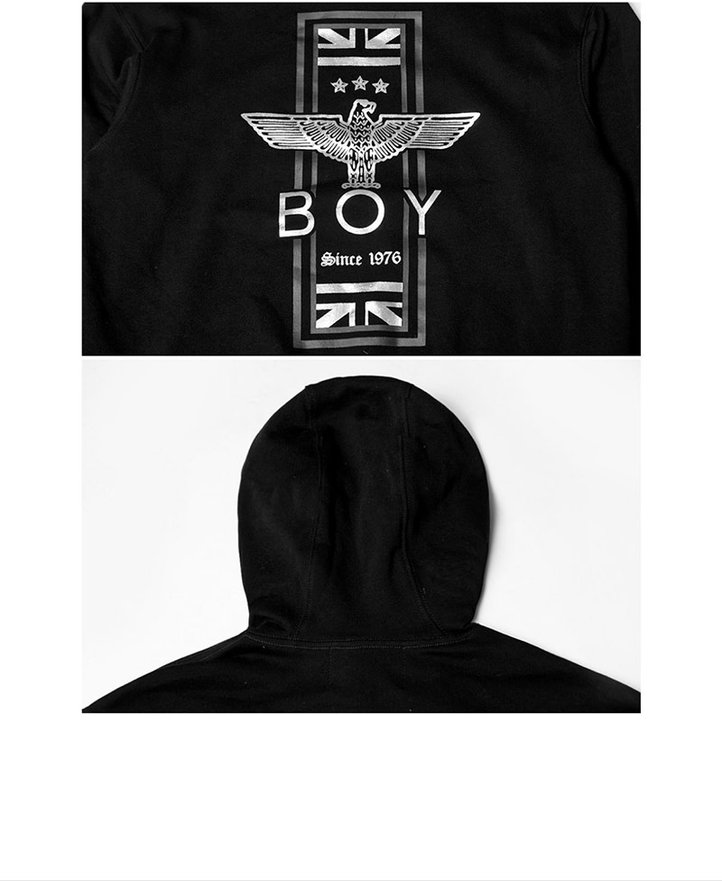 boy london(boy london) 黑色棉质男士休闲连帽卫衣/套头衫 m