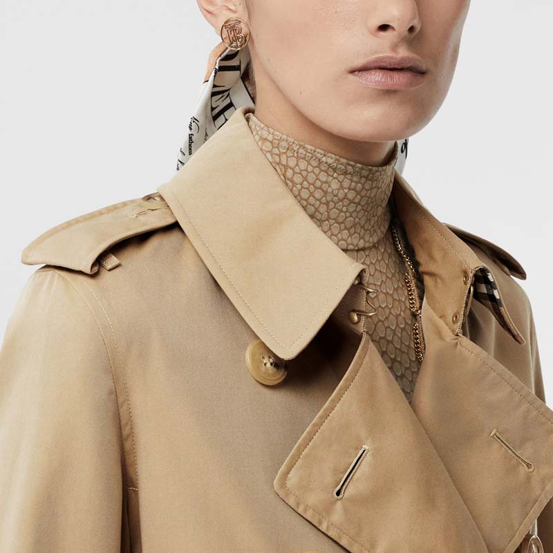 burberry/博柏利 19秋冬女士经典风衣蜂蜜色长款heritage trench