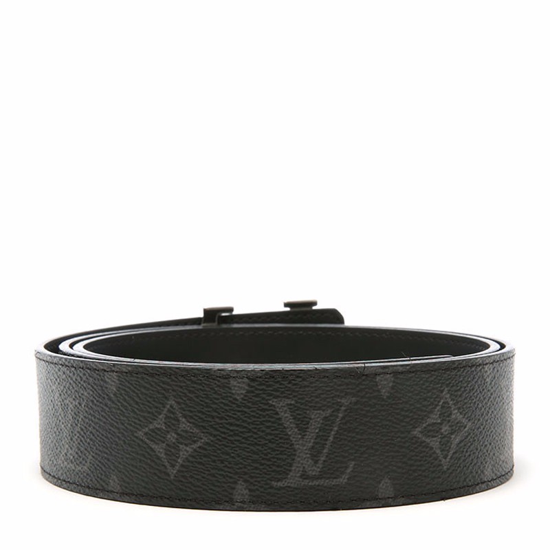 louis vuitton/路易威登 lv男款双面腰带40毫米 黑色老花/黑色牛皮