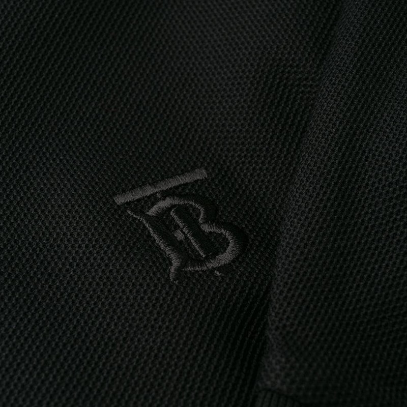 burberry/博柏利 19秋冬男士tb logo 刺绣格纹装饰门襟长袖翻领polo