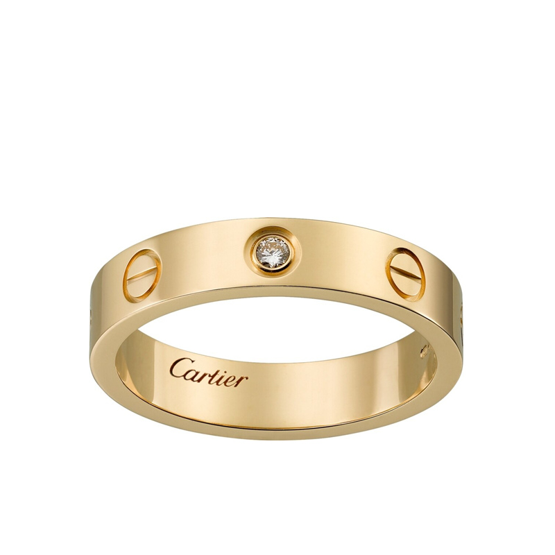 【包邮包税】cartier/卡地亚 经典款love 18k金黄金钻石戒指结婚对戒