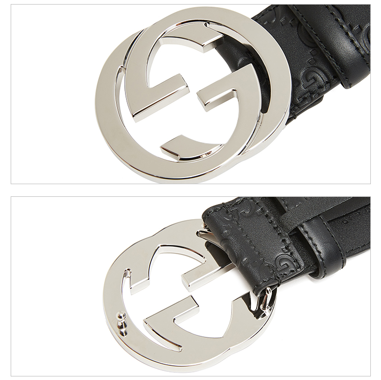 19秋冬新款 gucci/古驰 中性皮质双g压纹板扣皮带腰带 411924dx