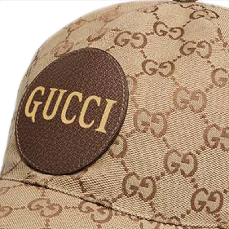 gucci/古驰 男士帽子gg棕色帆布棒球帽遮阳帽太阳帽 5762534hg62-2565