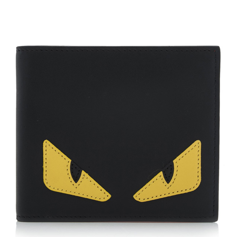 fendi/芬迪 男士牛皮怪兽眼睛双折钱包 7m016900o73f0u9t