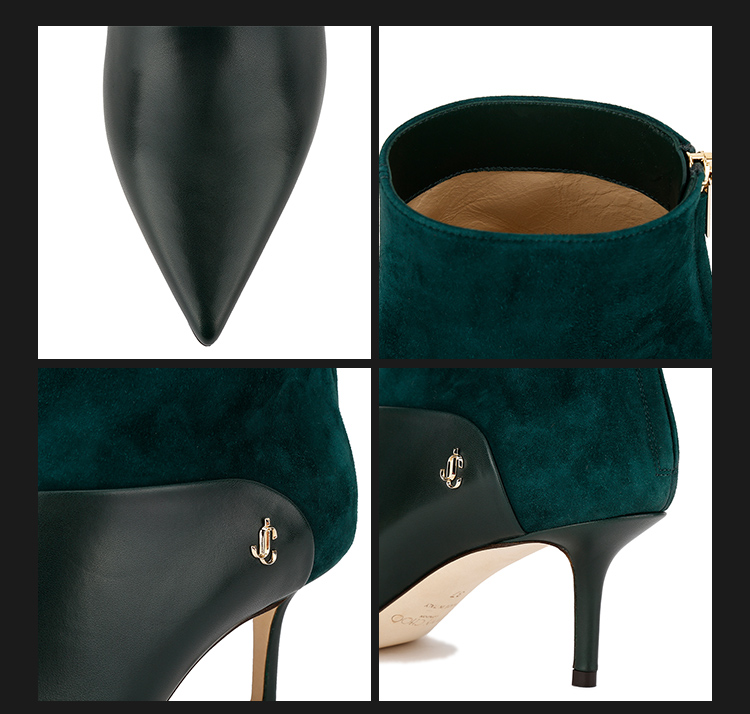jimmy choo/周仰杰 2019秋冬新款beyla踝靴短靴牛皮革女士高跟鞋