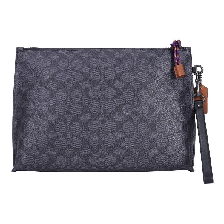 【19秋冬新款】coach/蔻驰 男士黑色手拿包 手拿包 69213 charcoal