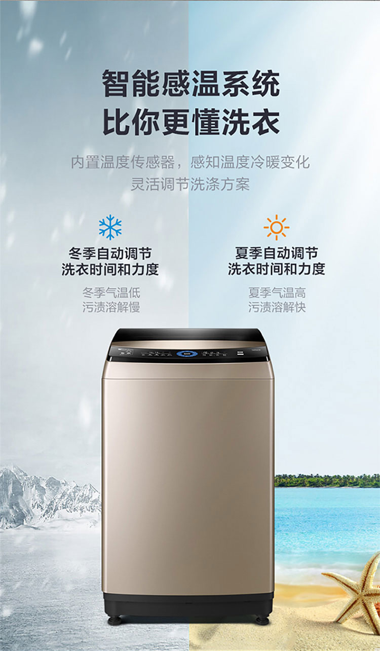 小天鹅(littleswan)10公斤变频 波轮洗衣机全自动 水魔方防缠绕 智能