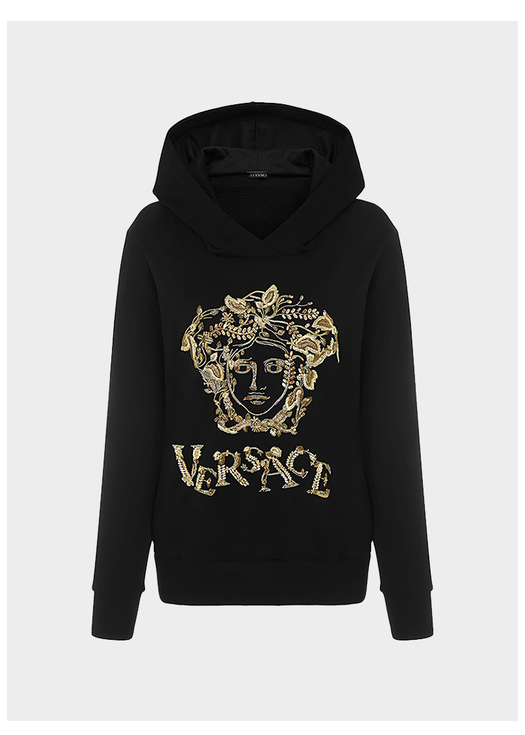 【19秋冬】versace/范思哲黑色女士针织女卫衣a84775-a227994【官方