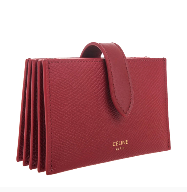 celine 赛琳 20春夏 女士小牛皮长款烫金logo翻盖钱包手拿包