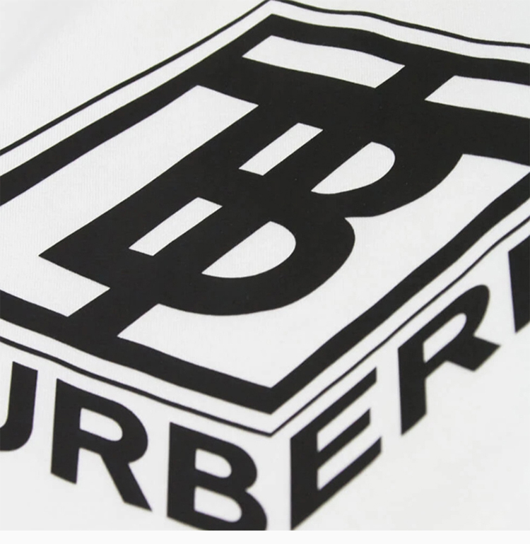 burberry/博柏利男装 服饰 经典 圆领logo图案印花半袖 男装短袖t恤