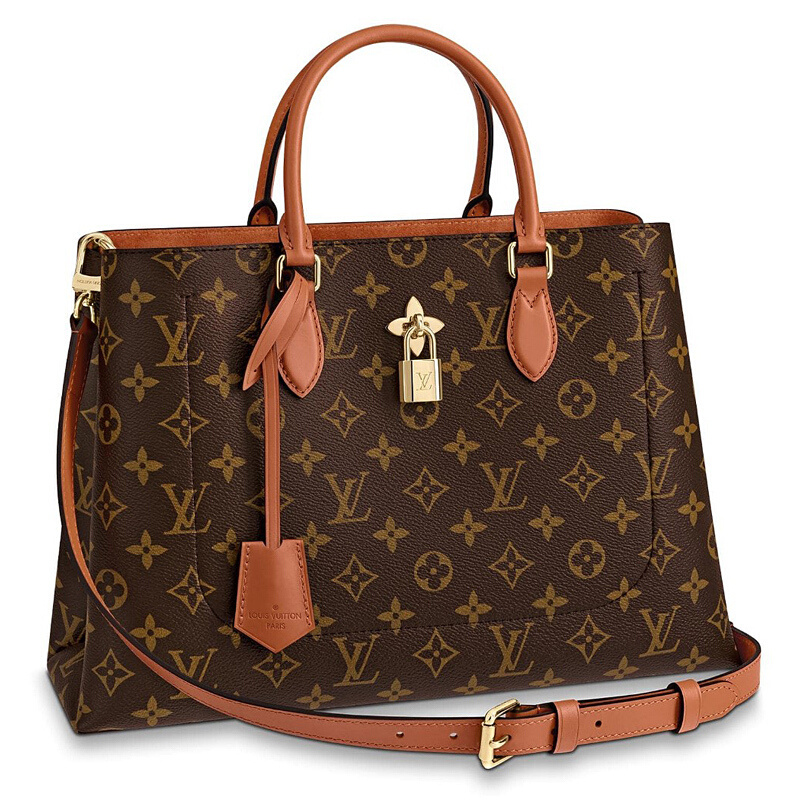 louis vuitton/路易威登 lv 女包新款老花带锁托特手提单肩商务包