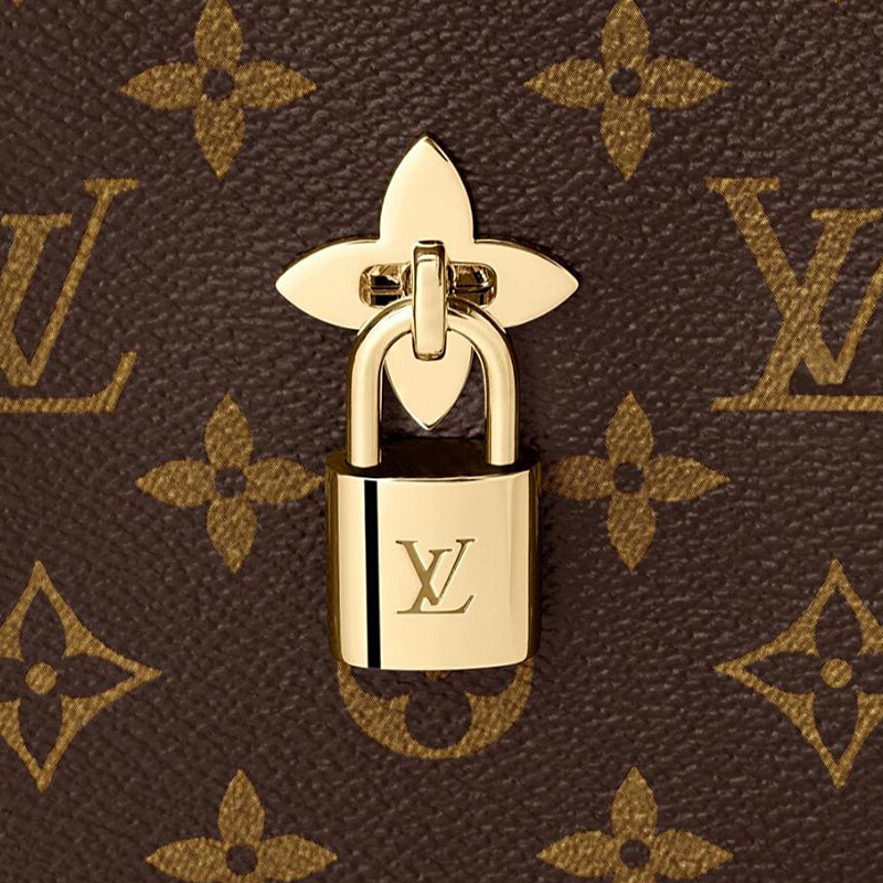 louis vuitton/路易威登 lv 女包新款老花带锁托特手提单肩商务包