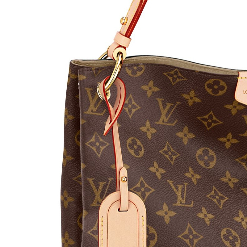 louis vuitton/路易威登 lv女包手提包经典老花/棋盘格牛皮革饰边帆布
